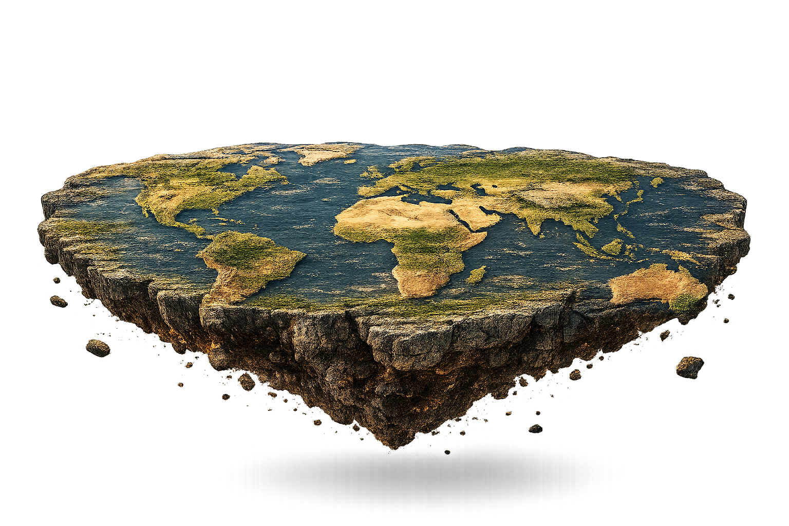 Floating world map